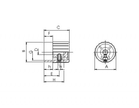 Rändelmutter MZN - Technische Zeichnung | Kuala Kunststofftechnik GmbH